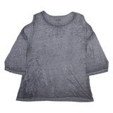 HARD ROCK CAFE Womens T-Shirt Grey 3/4 Sleeve M