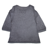 HARD ROCK CAFE Womens T-Shirt Grey 3/4 Sleeve M