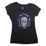 BLUE 84 Skull Womens T-Shirt Grey M