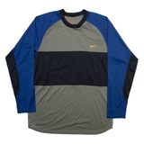 NIKE Mens T-Shirt Grey Long Sleeve M