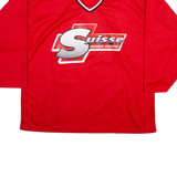 SP Switzerland National Team Mens Jersey Red Long Sleeve V-Neck L