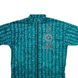 ODLO Full Zip Mens Jersey Blue Button Neck M