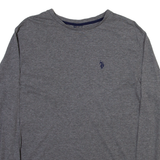 U.S. POLO ASSN Mens T-Shirt Grey Long Sleeve S