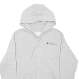 CHAMPION Mens Grey Hoodie Full Zip M