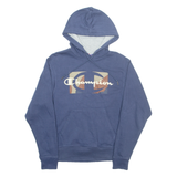 CHAMPION Mens Blue Hoodie S