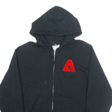 CHAMPION Mens Black Hoodie Full Zip M