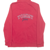TOMMY JEANS Mens Red Hoodie Full Zip S