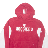 ADIDAS Hoosiers Football Fleece Mens Red Hoodie L