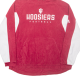 ADIDAS Hoosiers Football Fleece Mens Red Hoodie L