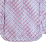 TOMMY HILFIGER Mens Shirt Blue Plaid Long Sleeve L