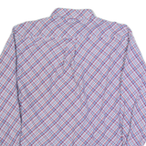 TOMMY HILFIGER Mens Shirt Blue Plaid Long Sleeve L