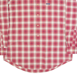 CHAPS Mens Shirt Red Plaid Long Sleeve L