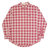 CHAPS Mens Shirt Red Plaid Long Sleeve L