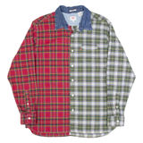 LEVI'S Stretch Mens Shirt Red Plaid Long Sleeve L