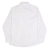 TOMMY HILFIGER Mens Shirt White Striped Long Sleeve L
