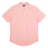 TOMMY HILFIGER Mens Plain Shirt Pink M