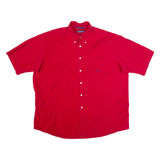 NAUTICA Mens Plain Shirt Red XL
