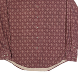 MUNSINGWEAR Mens Shirt Maroon Crazy Pattern Long Sleeve XL