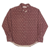 MUNSINGWEAR Mens Shirt Maroon Crazy Pattern Long Sleeve XL