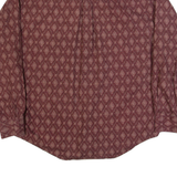 MUNSINGWEAR Mens Shirt Maroon Crazy Pattern Long Sleeve XL