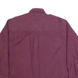 CROFT & BARROW Mens Plain Shirt Maroon Plaid Long Sleeve L