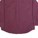 CROFT & BARROW Mens Plain Shirt Maroon Plaid Long Sleeve L
