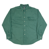 DOCKERS Mens Plain Shirt Green Long Sleeve L