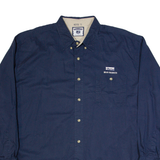 LEE Mens Worker Shirt Blue 90s Long Sleeve XL