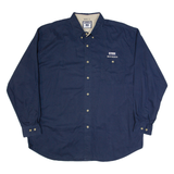 LEE Mens Worker Shirt Blue 90s Long Sleeve XL