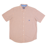 CHAPS Mens Shirt Orange Check M