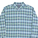 NAUTICA A Bit Trimmer Mens Shirt Blue Check Long Sleeve L