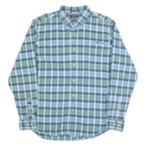 NAUTICA A Bit Trimmer Mens Shirt Blue Check Long Sleeve L