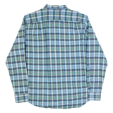 NAUTICA A Bit Trimmer Mens Shirt Blue Check Long Sleeve L
