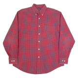 NAUTICA Mens Shirt Red Check Long Sleeve L