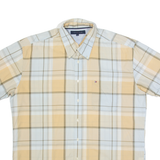 TOMMY HILFIGER Mens Shirt Brown Check XL