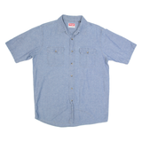 WRANGLER Mens Plain Shirt Blue M