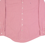 TOMMY HILFIGER Mens Shirt Red Gingham Long Sleeve 2XL