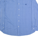 CHAPS Mens Shirt Blue Check Long Sleeve XL