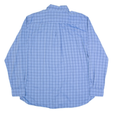 CHAPS Mens Shirt Blue Check Long Sleeve XL