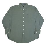 NAUTICA Oxford Mens Plain Shirt Green Long Sleeve 2XL