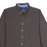 CHAPS Mens Shirt Green Plaid Long Sleeve 2XL