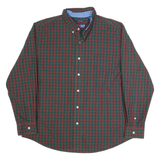 CHAPS Mens Shirt Green Plaid Long Sleeve 2XL