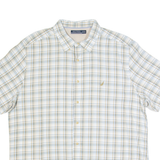 NAUTICA Mens Shirt Cream Check 2XL