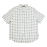 NAUTICA Mens Shirt Cream Check 2XL