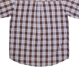 WRANGLER Mens Shirt Brown Check L