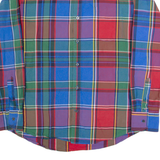 TOMMY HILFIGER Slim Fit Mens Shirt Red Plaid Long Sleeve L