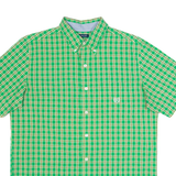 CHAPS Mens Shirt Green Check M