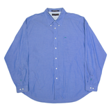 TOMMY HILFIGER Mens Plain Shirt Blue Long Sleeve 2XL