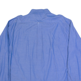 TOMMY HILFIGER Mens Plain Shirt Blue Long Sleeve 2XL