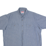 WRANGLER Mens Plain Shirt Blue XL